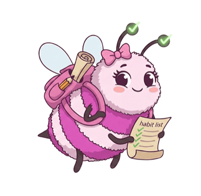 Bee Habit's bee mascot